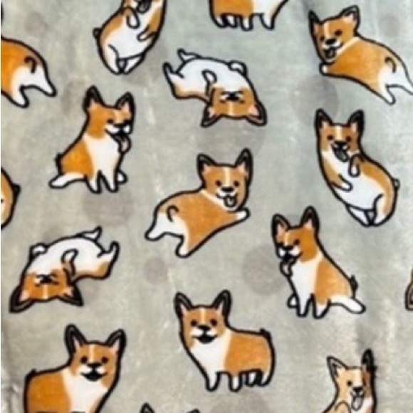 Pickle & Dot - ‘Corgi’ 60 x 70” plush throw. NWT. Firm! - Picture 2 of 3